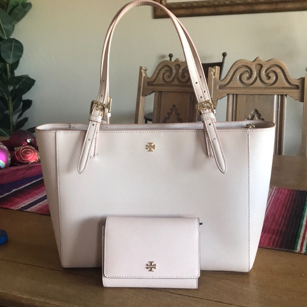Tory Burch small tote with matching mini wallet